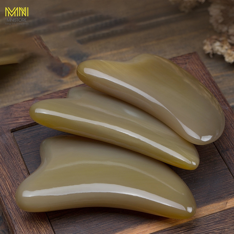 Dụng cụ massager sừng tim, kích thước 6,5-9,5cm, dày 4mm-1cm, massage da mặt,giảm quầng thâm bọng mắt, giảm sưng