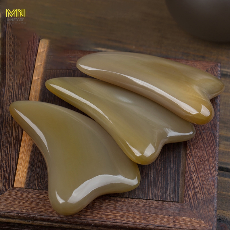 Dụng cụ massager sừng tim, kích thước 6,5-9,5cm, dày 4mm-1cm, massage da mặt,giảm quầng thâm bọng mắt, giảm sưng