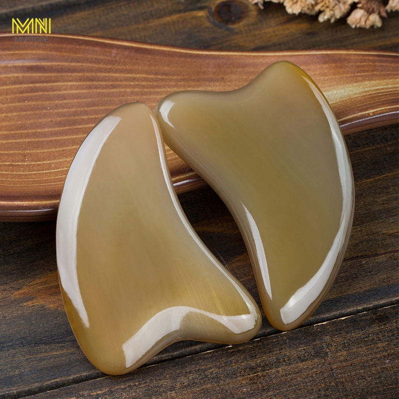 Dụng cụ massager sừng tim, kích thước 6,5-9,5cm, dày 4mm-1cm, massage da mặt,giảm quầng thâm bọng mắt, giảm sưng