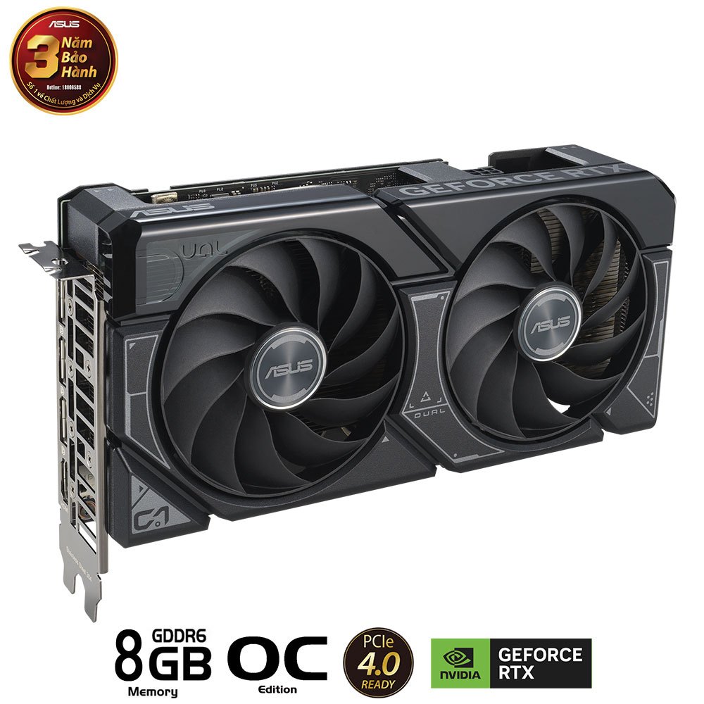 CARD MÀN HÌNH ASUS DUAL-RTX 4060 TI-O8G NEW 36TH