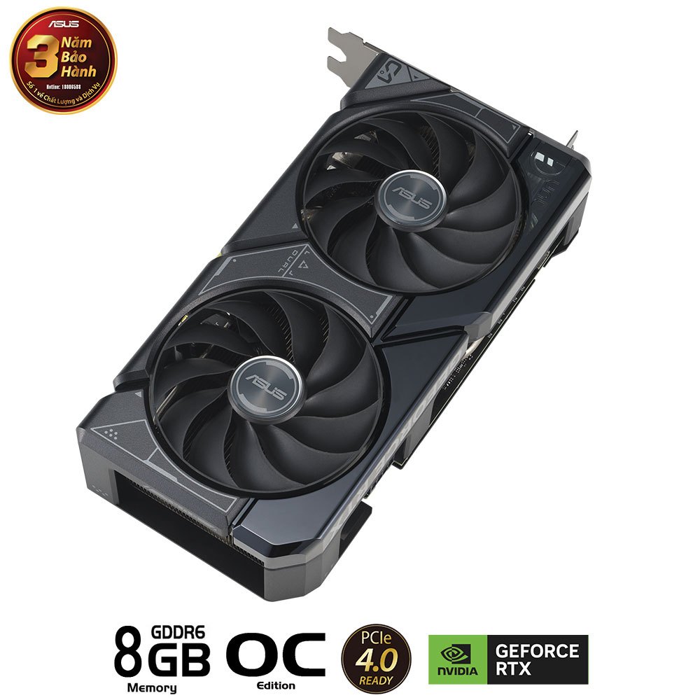 CARD MÀN HÌNH ASUS DUAL-RTX 4060 TI-O8G NEW 36TH
