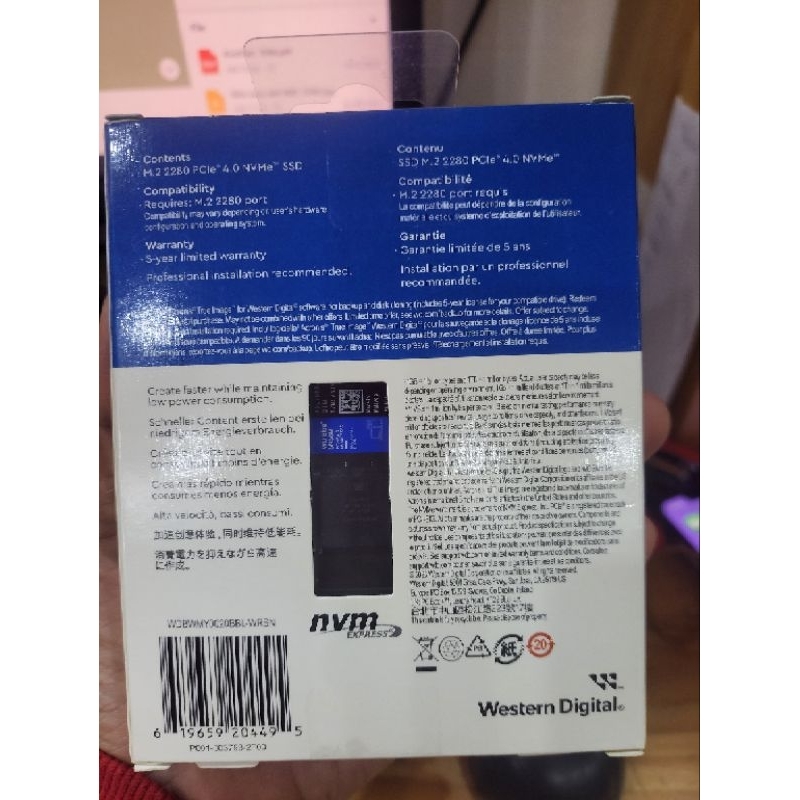 Ổ Cứng SSD WD Blue SN580 1TB - M2 PCIe Gen4.0 WDS100T3B0E / SN580 2TB - Bảo hành 36 tháng