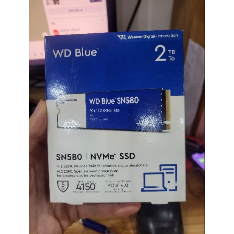 Ổ Cứng SSD WD Blue SN580 1TB - M2 PCIe Gen4.0 WDS100T3B0E / SN580 2TB - Bảo hành 36 tháng