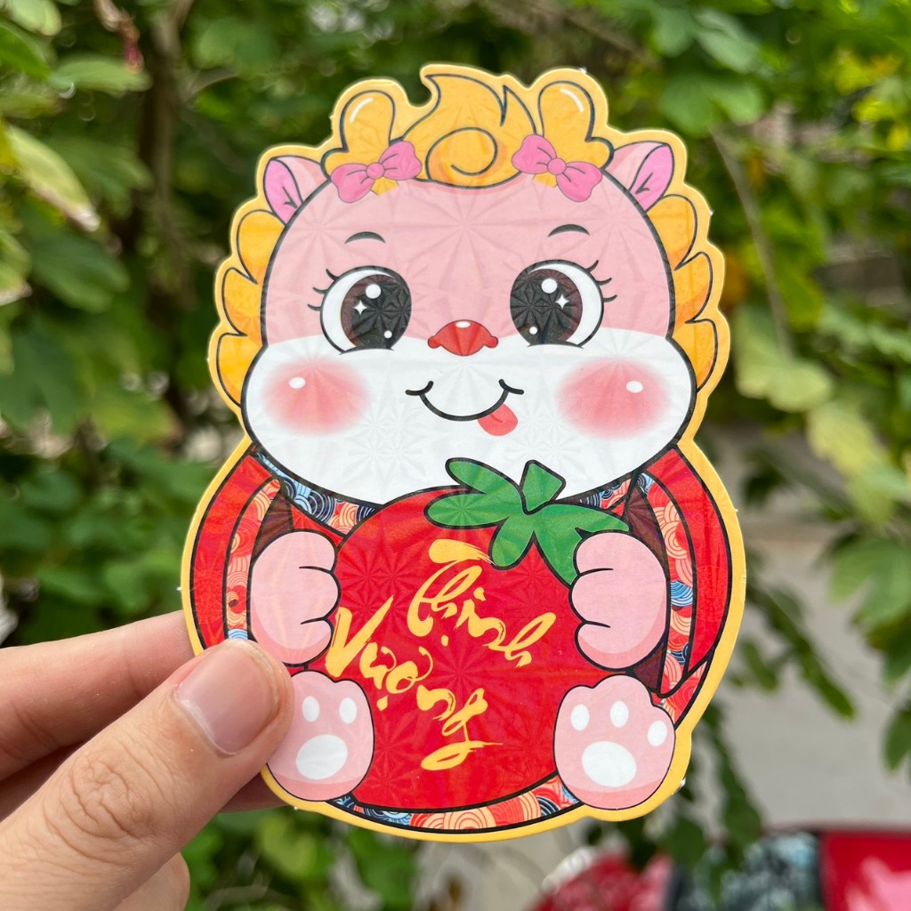 Set 50 bao lì xì chibi tết 2024, phong lixi chipi hình rồng dễ thương sỉ lẻ giá rẻ