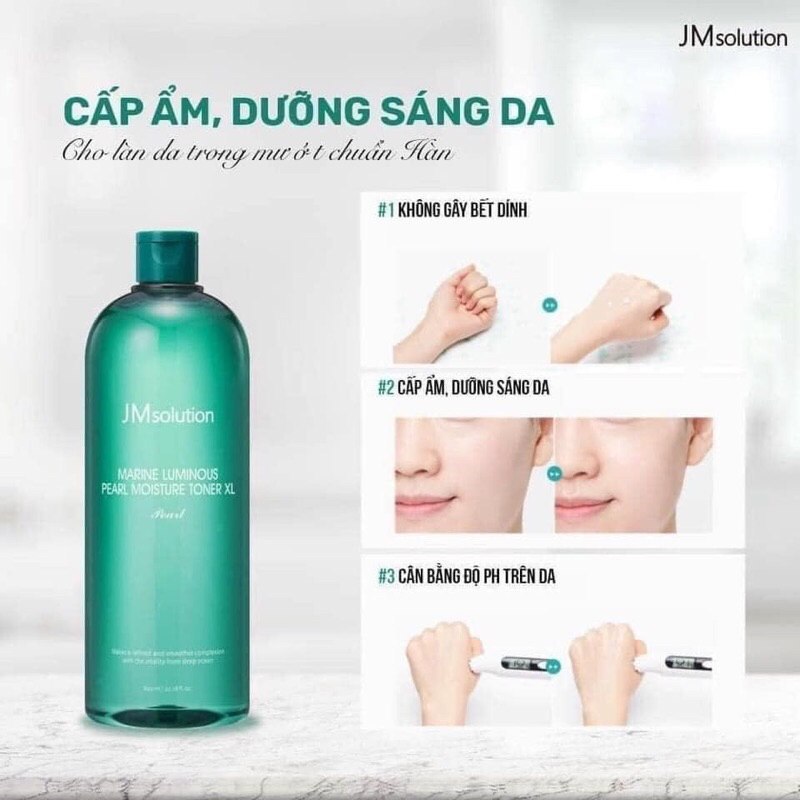 Nước hoa hồng cân bằng da JM Solution Luminous Toner 600ml