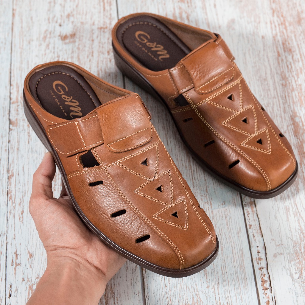 Giày lười nam da bò thật , hàng khâu thật , thoáng khí , 2 màu đen và bò