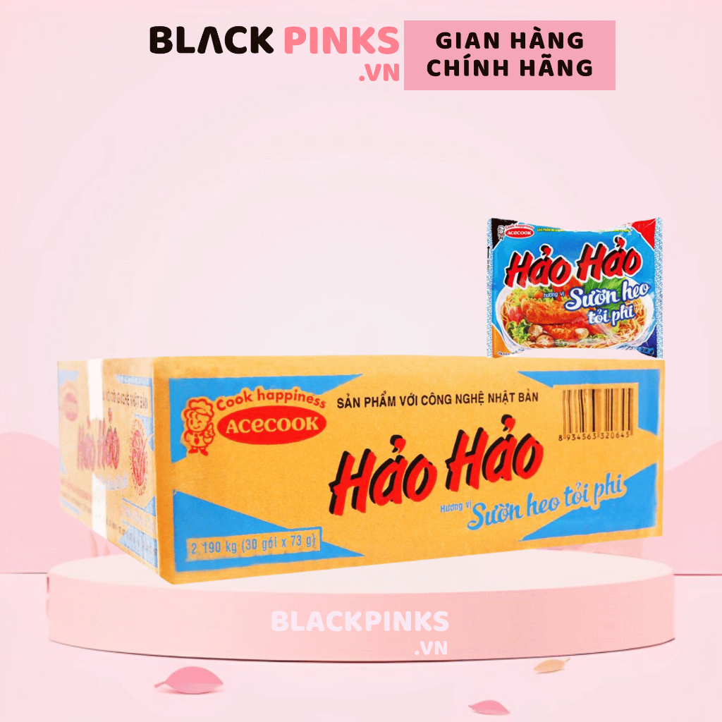 Xóa - (Thùng 30 gói) Mì Hảo Hảo sườn heo tỏi phi gói 73g