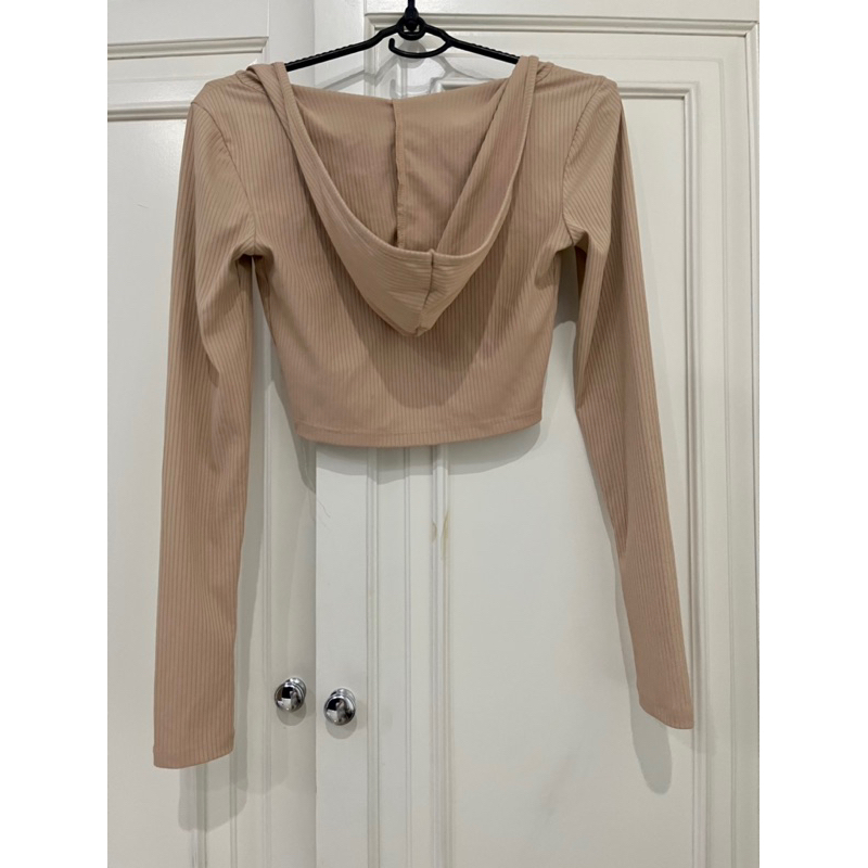 Set bộ thun gân tay dài quần dài nâu tây