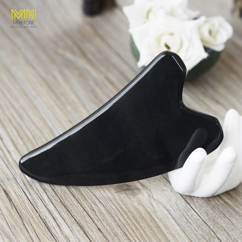 Dụng cụ massager sừng tim, kích thước 6,5-9,5cm, dày 4mm-1cm, massage da mặt,giảm quầng thâm bọng mắt, giảm sưng