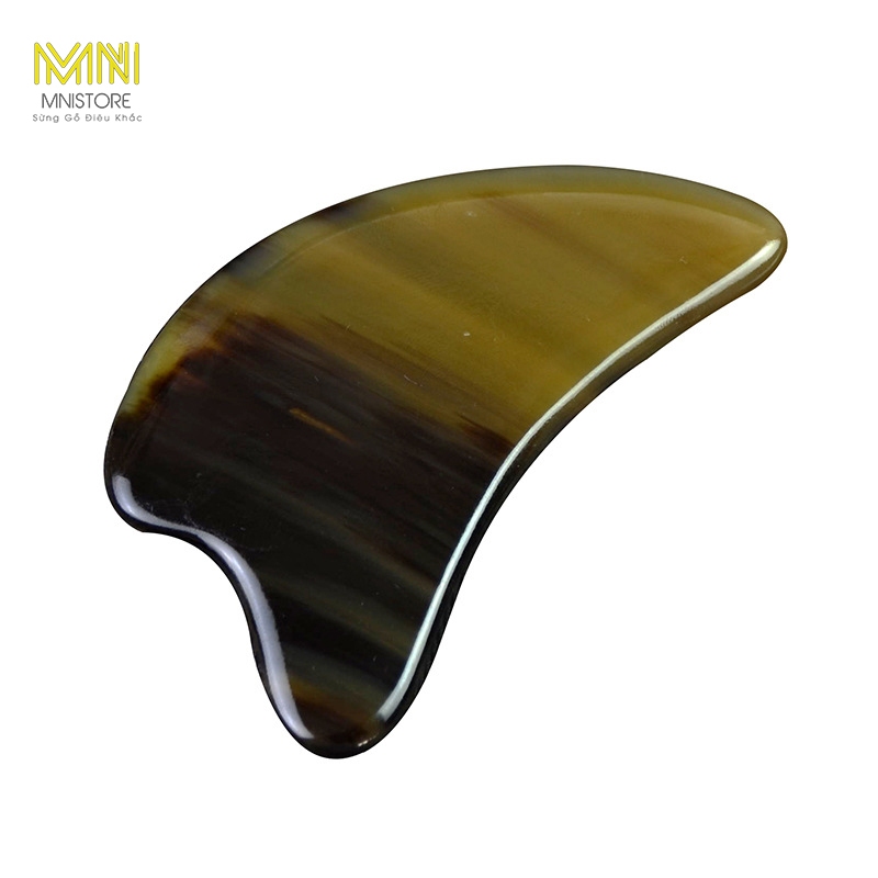 Dụng cụ massager sừng tim, kích thước 6,5-9,5cm, dày 4mm-1cm, massage da mặt,giảm quầng thâm bọng mắt, giảm sưng