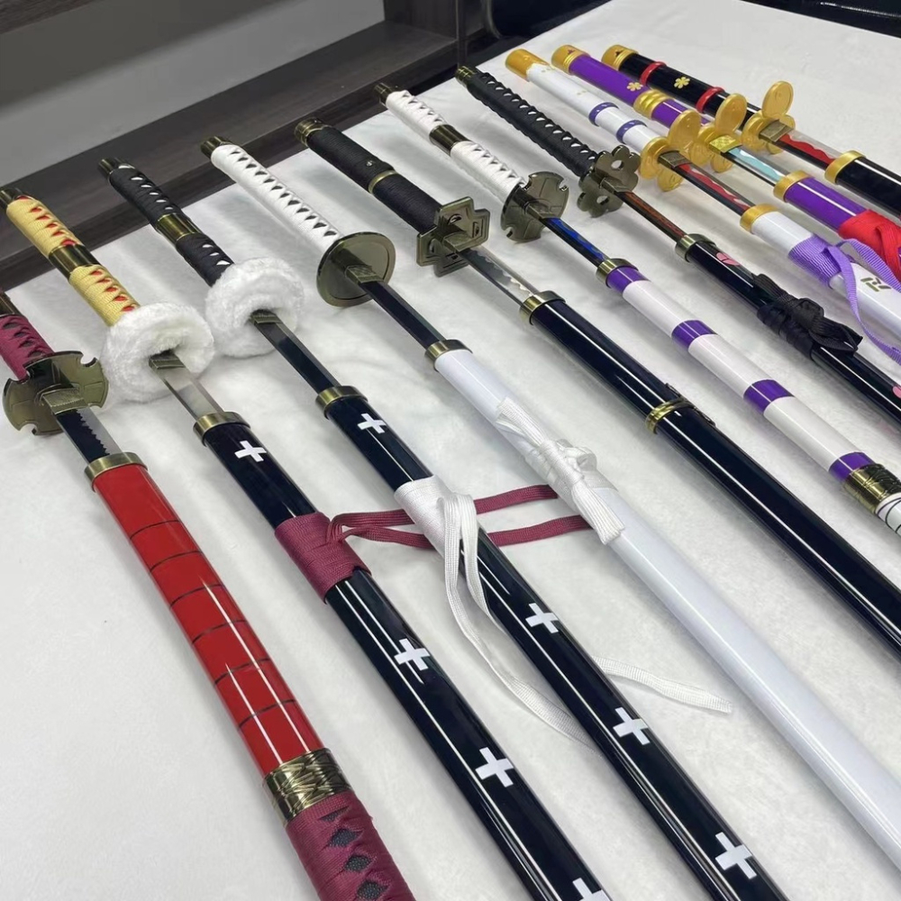 Mô hình kiếm gỗ katana zenitsu nhật bản đầy đủ các trụ phiên bản anime lưỡi gỗ vửa nhựa abs bền đẹp