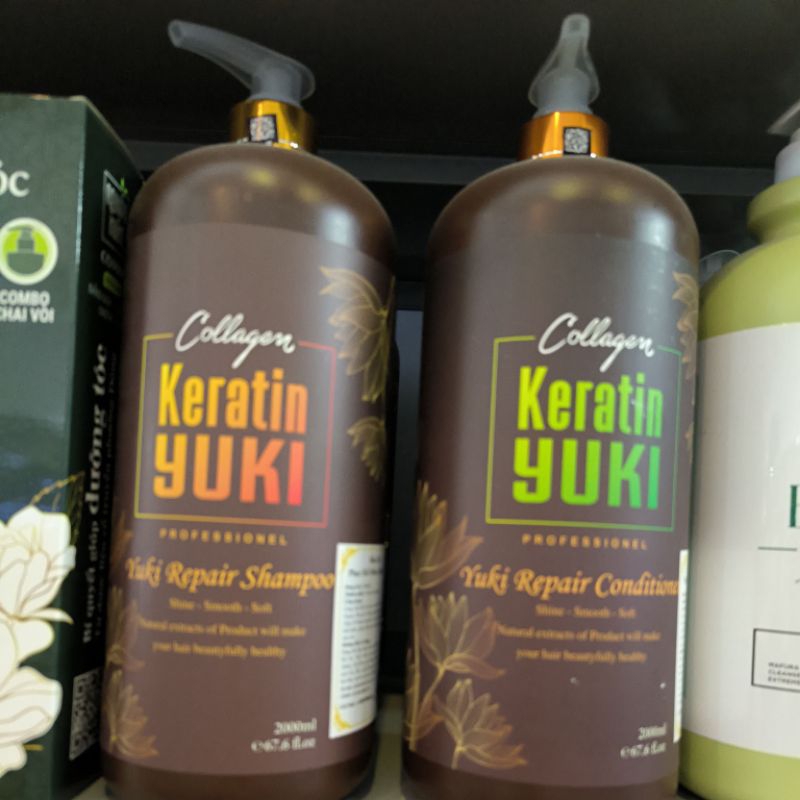 dầu gội cặp keratin yuki 2lit