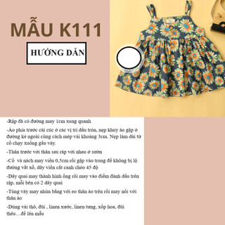 RẬP GIẤY A0 VÁY BÉ K111 (KHÔNG CẮT SẴN)