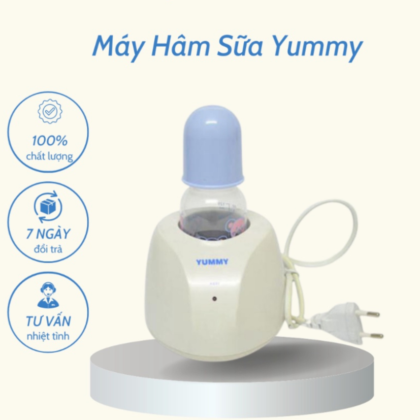 Máy hâm sữa Máy ủ nóng sữa đa năng tiệt trùng Yummy tặng kèm bình sữa - Duy trì nhiệt độ đều đặn và lâu dài