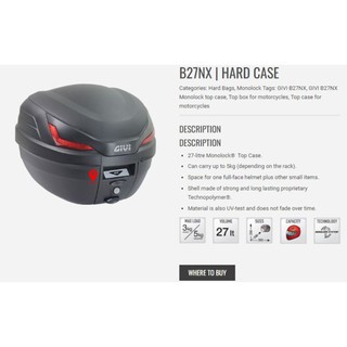 Thùng sau givi b27nx