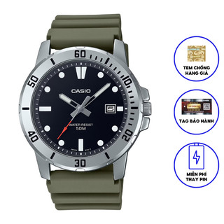  Đồng Hồ Nam Dây Nhựa Chính Hãng Casio MTP-VD01-3E 