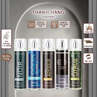 Xịt thơm Body mist mùi nam Victoria Fleur - 236ml