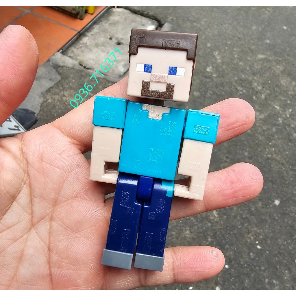 Mô hình nhân vật Minecraft cao 8.5cm hàng chính hãng Mattel Nobox