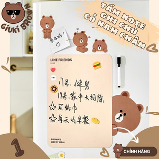 Bảng ghi chú từ tính nam châm dán tủ lạnh line friends