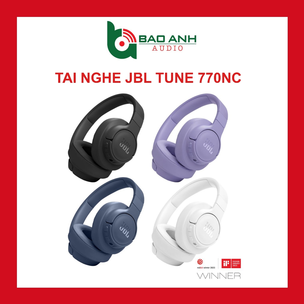 Tai nghe JBL Tune 770NC chụp tai Bluetooth chống ồn Hàng Chính Hãng