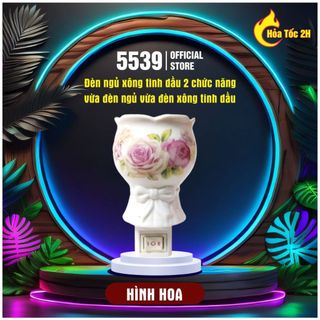 Đèn ngủ xông tinh dầu cắm tường, đèn gồm 2 chức năng vừa làm đèn ngủ vừa làm đèn xông tinh dầu
