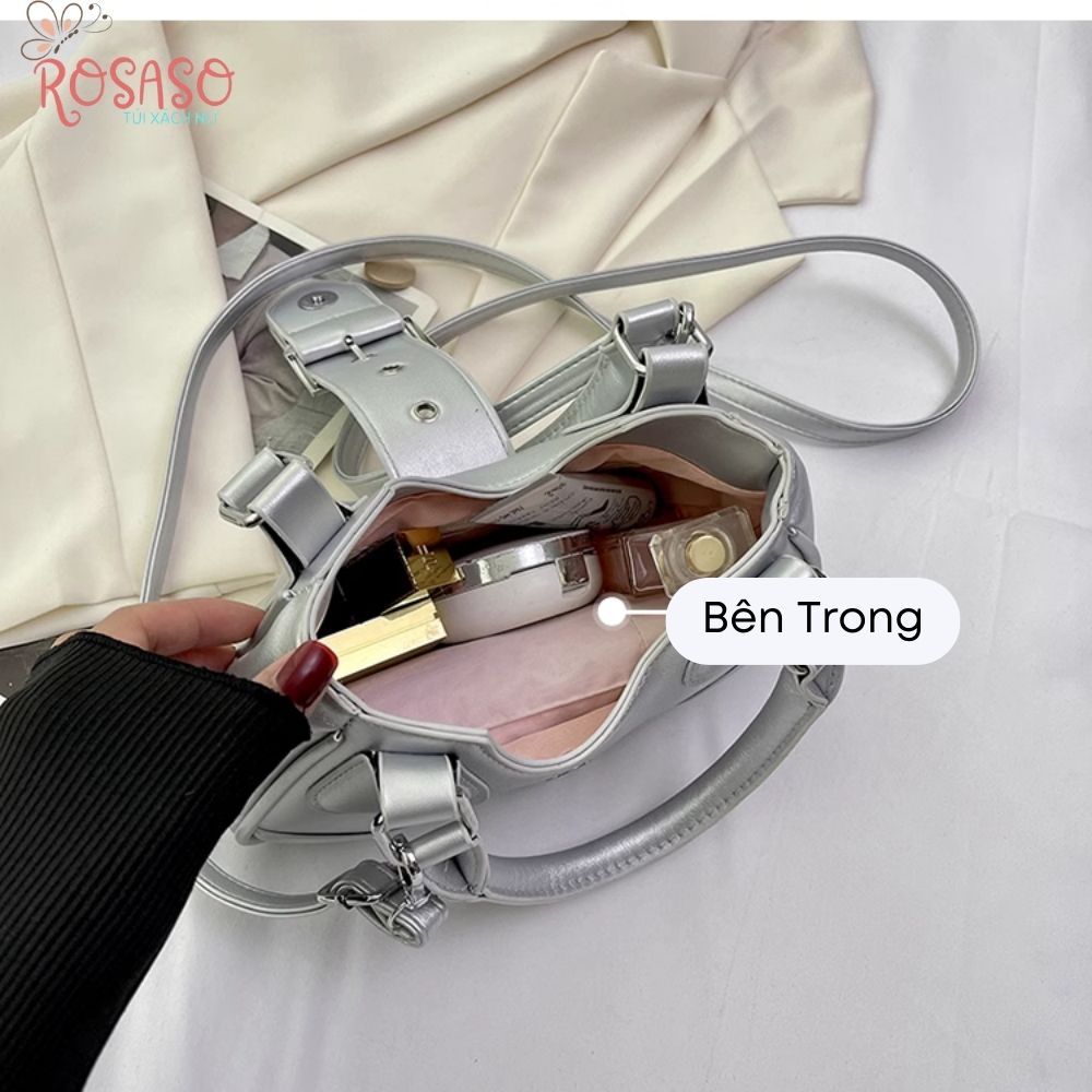 Túi xách nữ đeo chéo cầm tay đẹp đi làm đi chơi rộng da PU mẫu mới 2023 ROSASO TX113