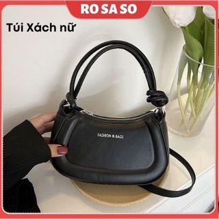 Túi xách nữ cầm tay đeo chéo quai kép đẹp da PU dày đi tiệc đi làm mẫu 2023 ROSASO TX115