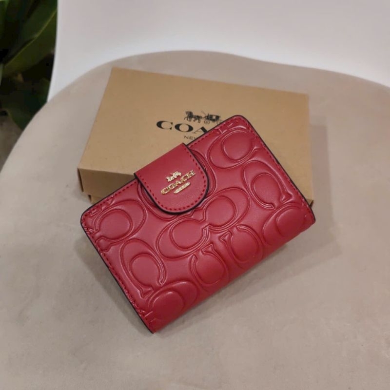Ví Coac.h Medium Corner Zip Wallet With Signature Leather CM241 ✨cầm tay siêu sang