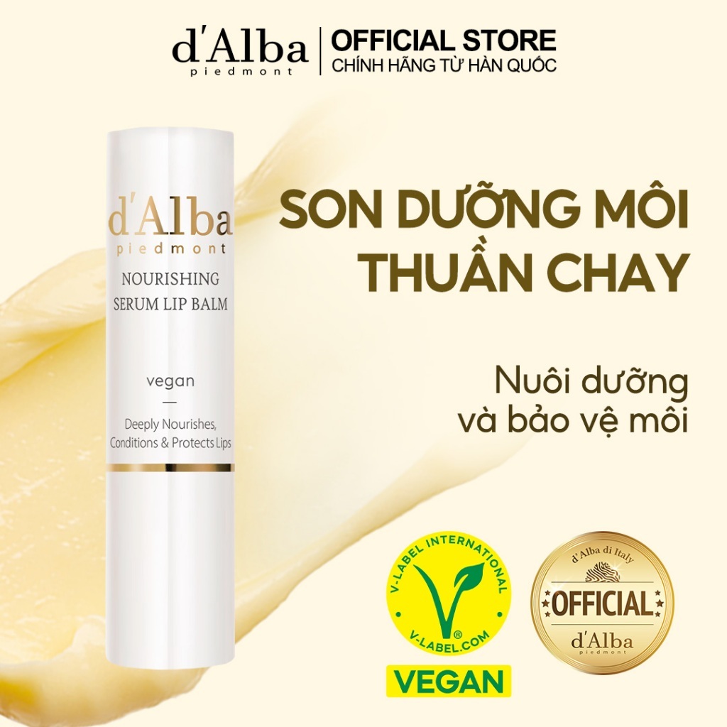 [d'Alba Official Store] Son dưỡng môi không màu Nourishing Lip Balm 3.6g