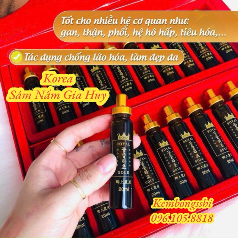 Đông Trùng Hạ Thảo Gold - Local Royal Cordyceps Gold Hộp 30 ống x 20ml