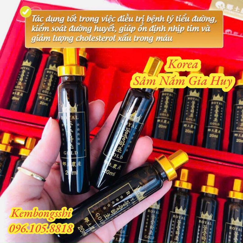 Đông Trùng Hạ Thảo Gold - Local Royal Cordyceps Gold Hộp 30 ống x 20ml