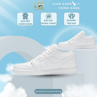 Giày nike air jordan 1 low ‘triple white’ hàng chuẩn chính hãng full box.