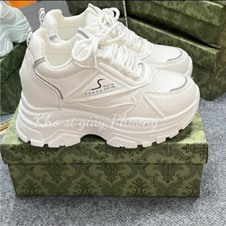 Giày thể thao nữ độn 9cm hà.g Quả.g Ch.â.u đế nhẹ,da mềm, dày dặn, độ bền cao( đế độn tốt, không bị xuống đế).Phươg giày