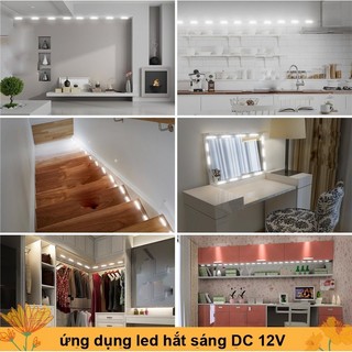 Bộ Đèn Led Gắn Gương Trang Điểm Có Công Tắc Bật Tắt Cắm Điện 220V, Đèn Gậm Tủ Bếp Chống Nước Siêu Sáng