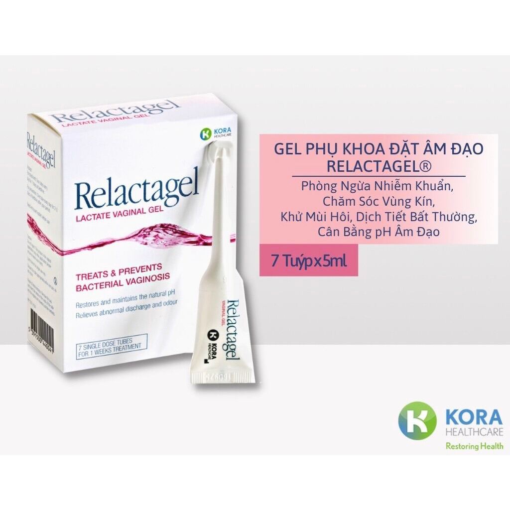 Gel Đặt Âm Đạo Relactagel - Gel Phụ Khoa, Phòng Ngừa Nhiễm Khuẩn, Chăm Sóc Vùng Kín, Khử Mùi Hôi