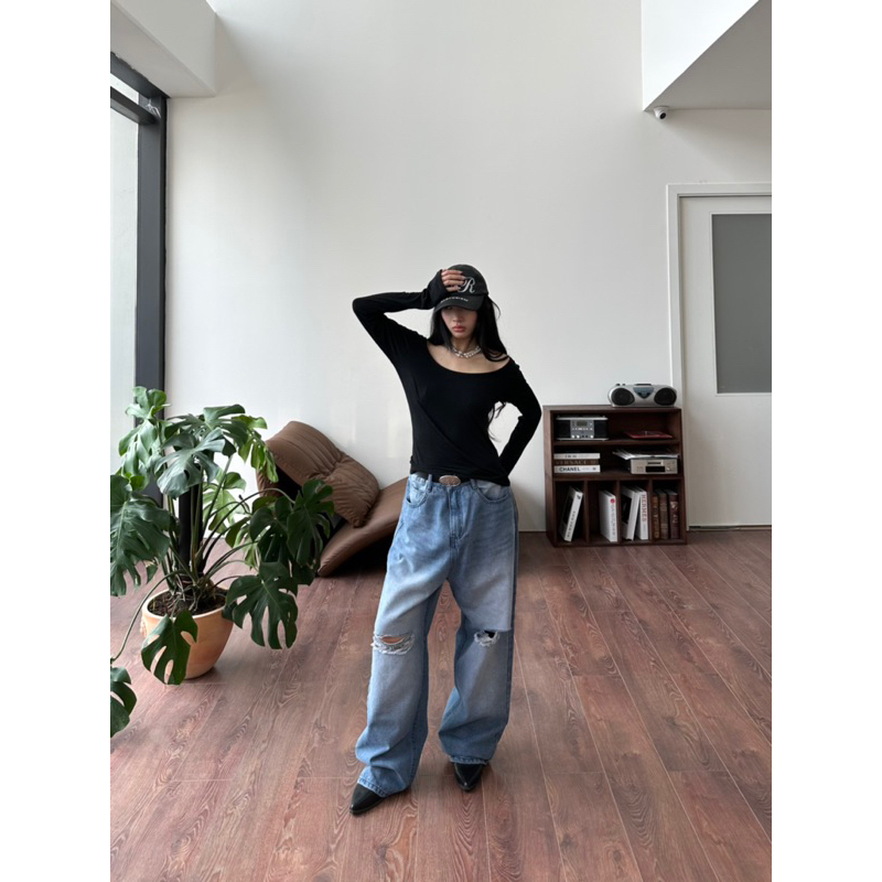 OMBRE WAXED JEANS VER 36