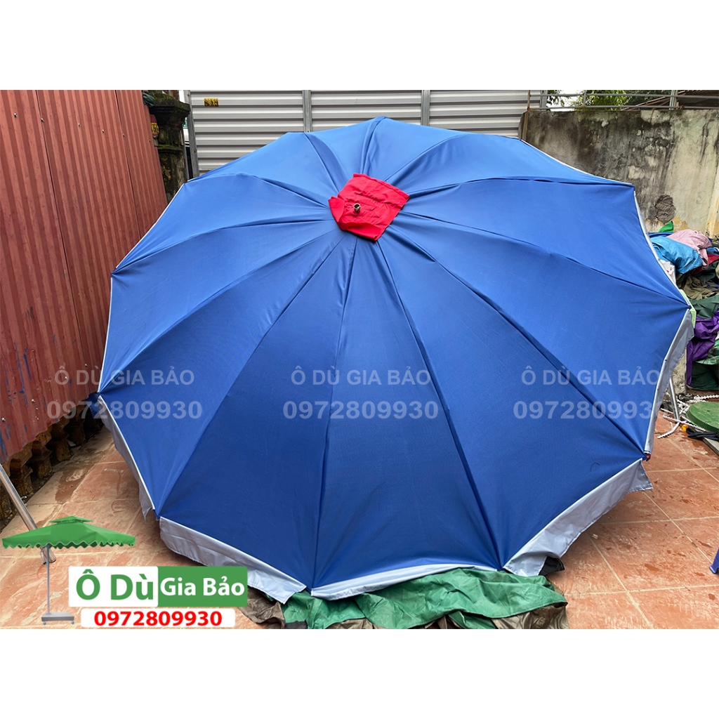 Ô Dù Chính Tâm Tròn Vải Bạt Cao Cấp 2M4 2M7 3M -Che Mưa Che Nắng Ngoài Trời