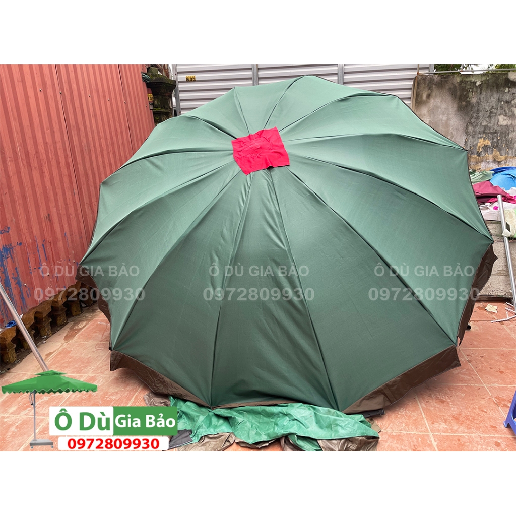 Ô Dù Chính Tâm Tròn Vải Bạt Cao Cấp 2M4 2M7 3M -Che Mưa Che Nắng Ngoài Trời