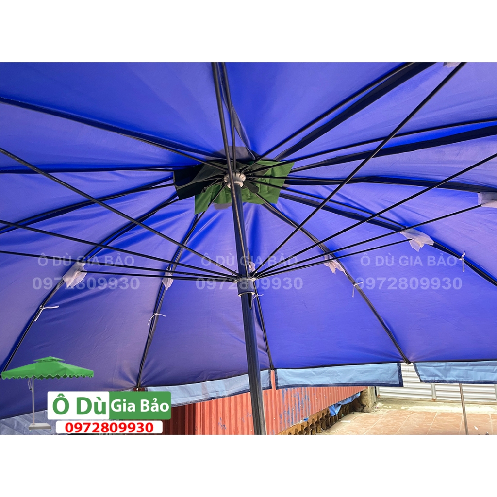 Ô Dù Chính Tâm Tròn Vải Bạt Cao Cấp 2M4 2M7 3M -Che Mưa Che Nắng Ngoài Trời
