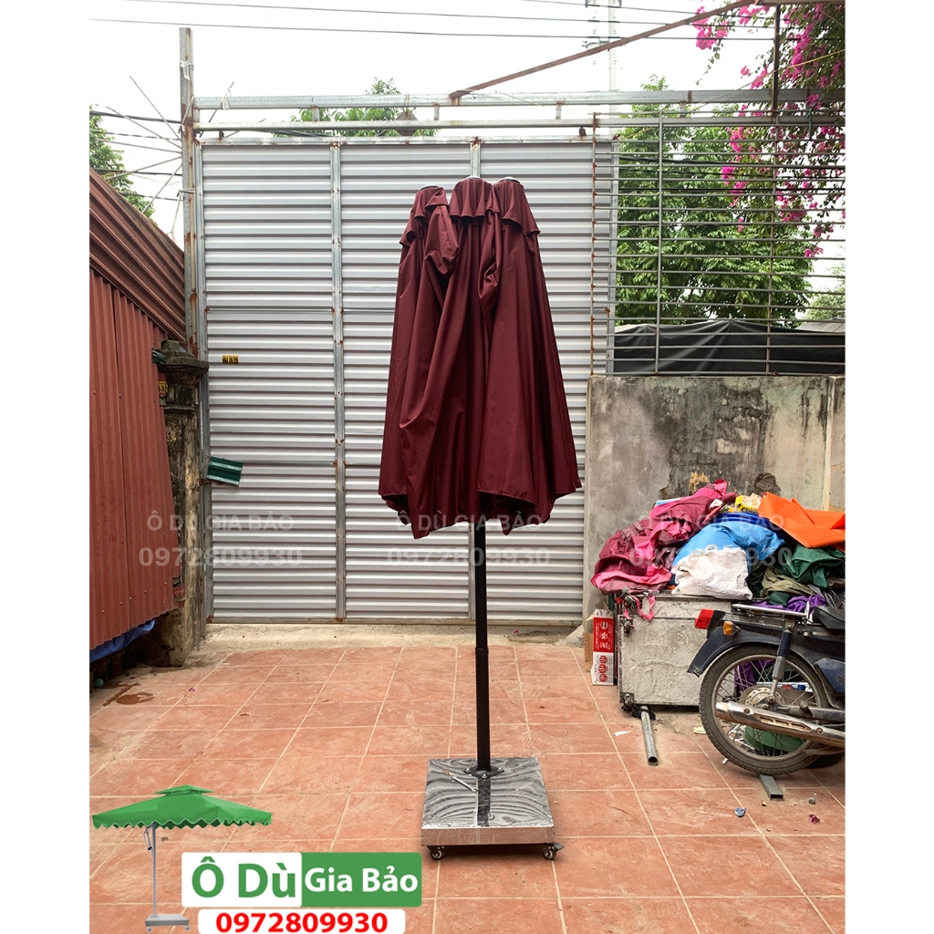 Ô Chính Tâm Ba Mái Kết Hợp Dài 4.55m Rộng 2.65m Che Nắng Mưa Ngoài Trời Nhập Khẩu
