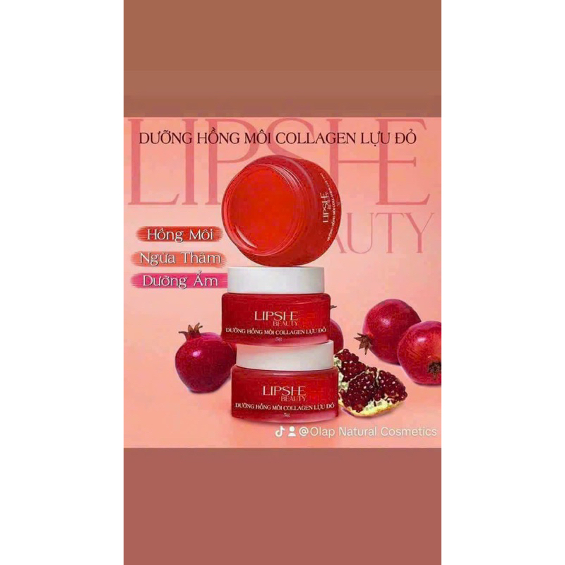 SON Dưỡng Hồng Môi Collagen Lựu Đỏ LIPSHE Beauty Cấy Hồng Tự Nhiên