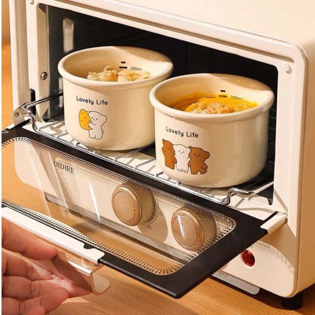 Hũ sứ đựng đồ ăn dặm cho bé, hũ sứ nấu cháo ăn dặm cho con phong cách Hàn Quốc