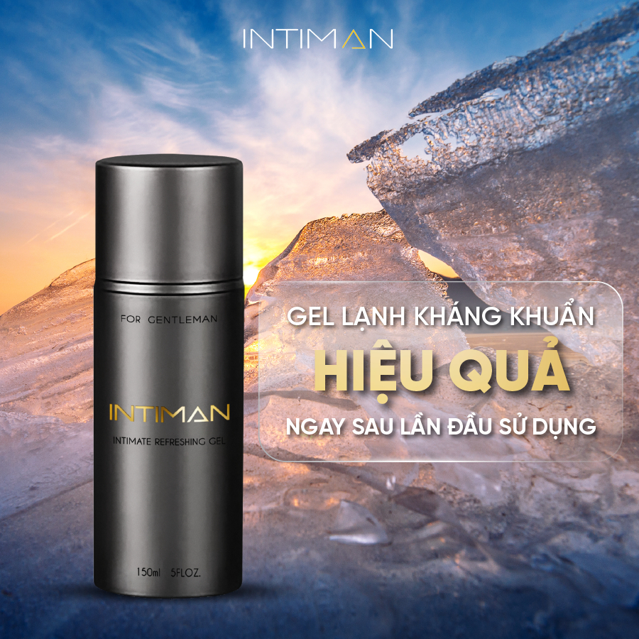 Dung Dịch Vệ Sinh Nam INTIMAN Daily Wash Turn On , Gel Lạnh Nano Sliver Kháng Khuẩn, Thơm Sâu 150ml