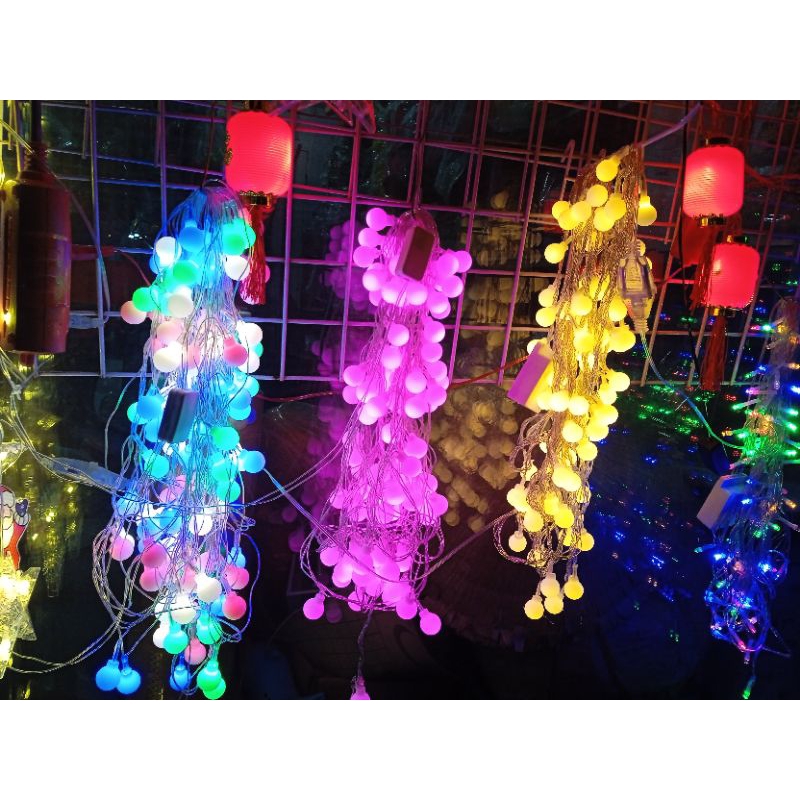 [Dài 10mét 100 bóng]Đèn bi đục trang trí nhiều mẫu