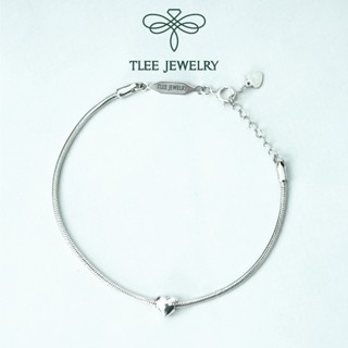 Lắc tay bạc nữ TLEE, vòng tay tim dây mì tag khắc chữ theo yêu cầu miễn phí TLEE JEWELRY LT0199