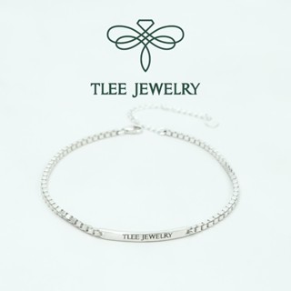 Lắc tay bạc đôi thanh bạc cao cấp S925 TLEE JEWELRY ( MIỄN PHÍ KHẮC CHỮ THEO YÊU CẦU) LT0138