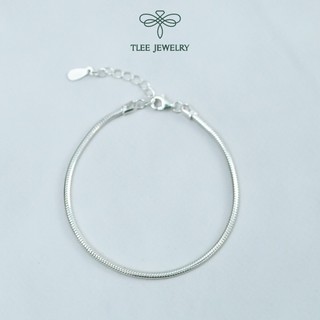 Lắc tay bạc nữ TLEE thuôn dây mì chắc chắn dày dặn TLEE JEWELRY LT0149