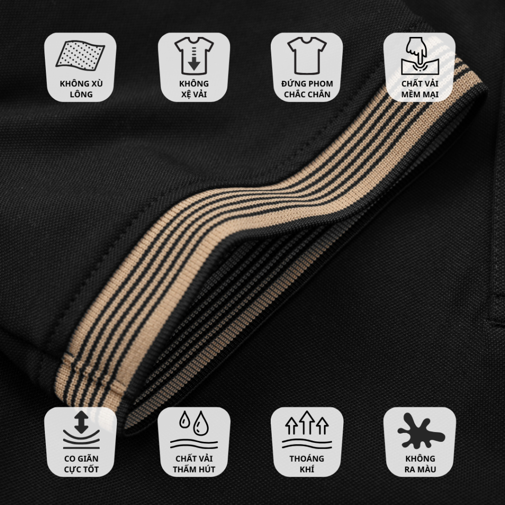 Áo polo nam UNIPION họa tiết cổ cotton CVC thấm hút, co giãn, thoáng mát kiểu dáng trẻ trung, năng động - AT176