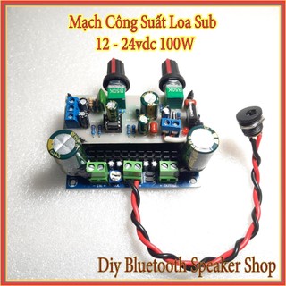 Mạch khuếch đại âm thanh siêu trầm nguồn đơn 12 đến 24vdc công suất 100W