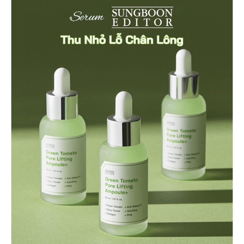 Serum cà chua xanh Sungboon editor green tomato pore Lifting ampoule+